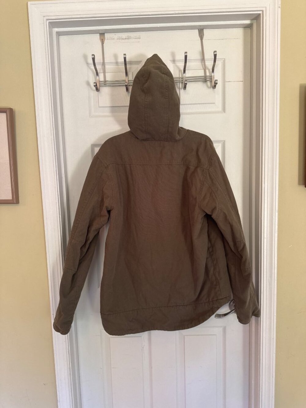 Cloudveil Mountain Works Sherpa Lined Military Green Workwear Coat Women's XL - Picture 9 of 10
